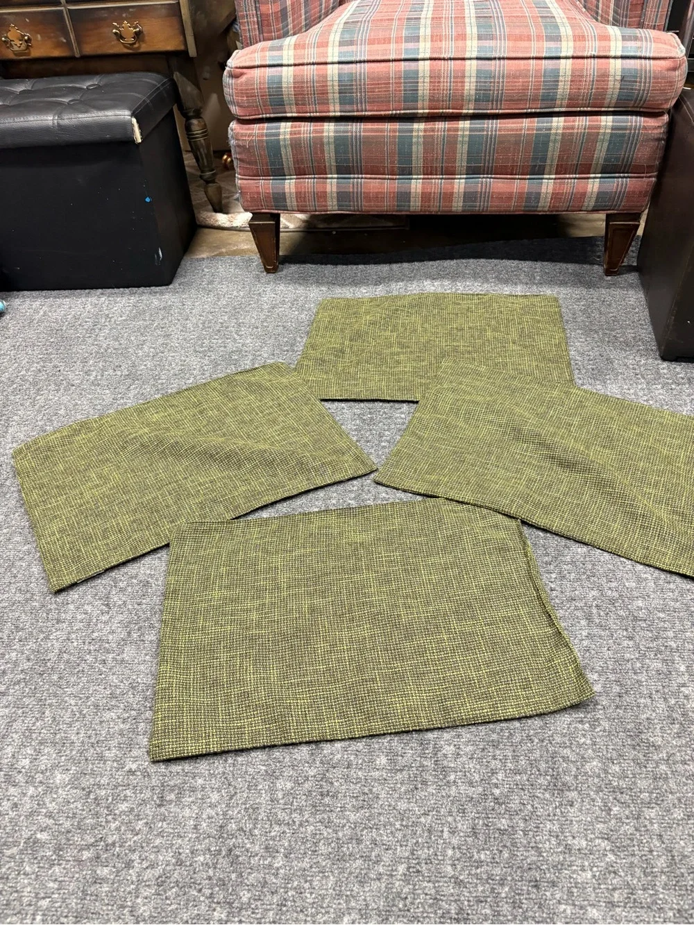 Textured Kevin Textiles Placemats Double Layer Protects Table